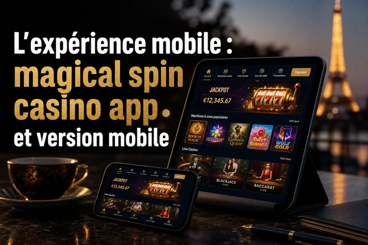 L'expérience mobile: magical spin casino app et version mobile