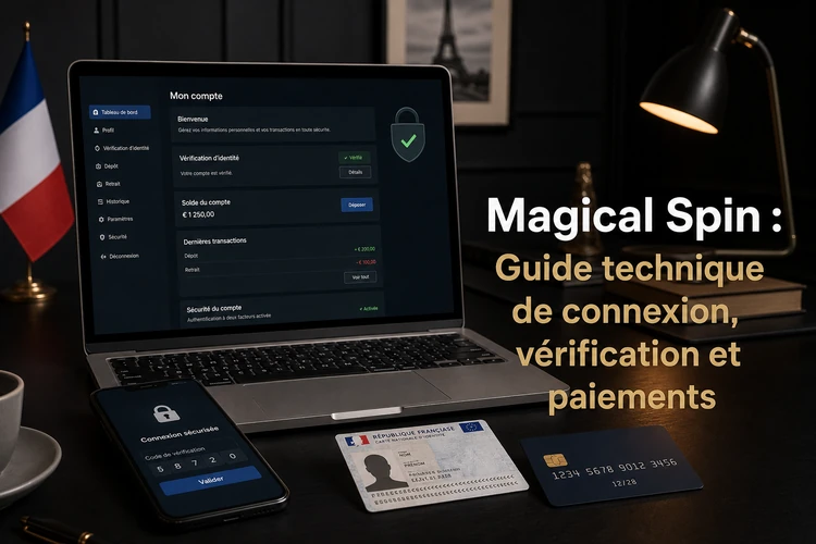 Magical Spin: Guide technique de connexion, vérification et paiements