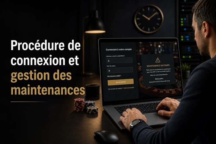 Procédure de connexion et gestion des maintenances